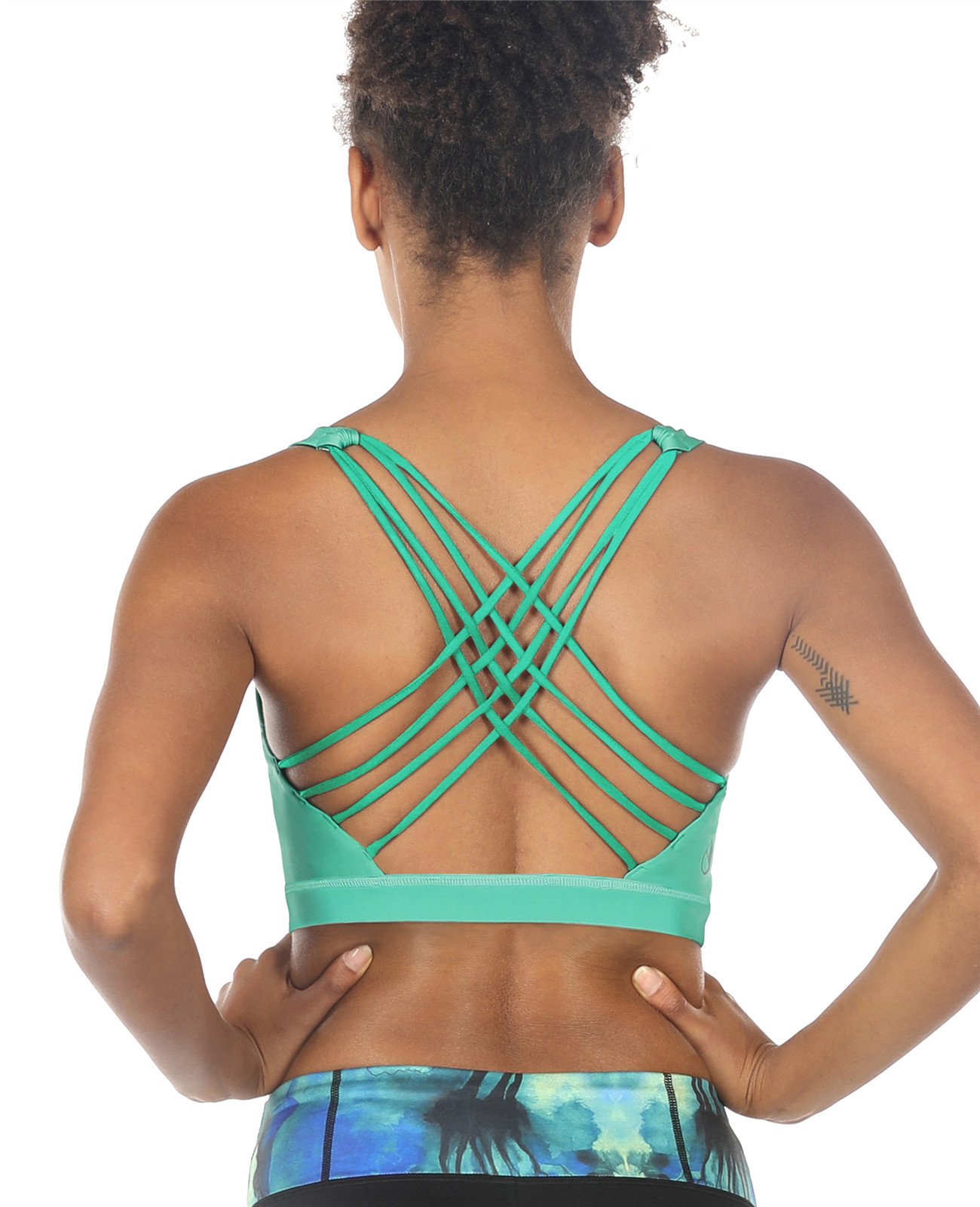 Icyzone Women's Sports Bras - Strappy Padded Workout Tops for Yoga, Running & Gym | Comfortable Activewear for High-Intensity Exercise