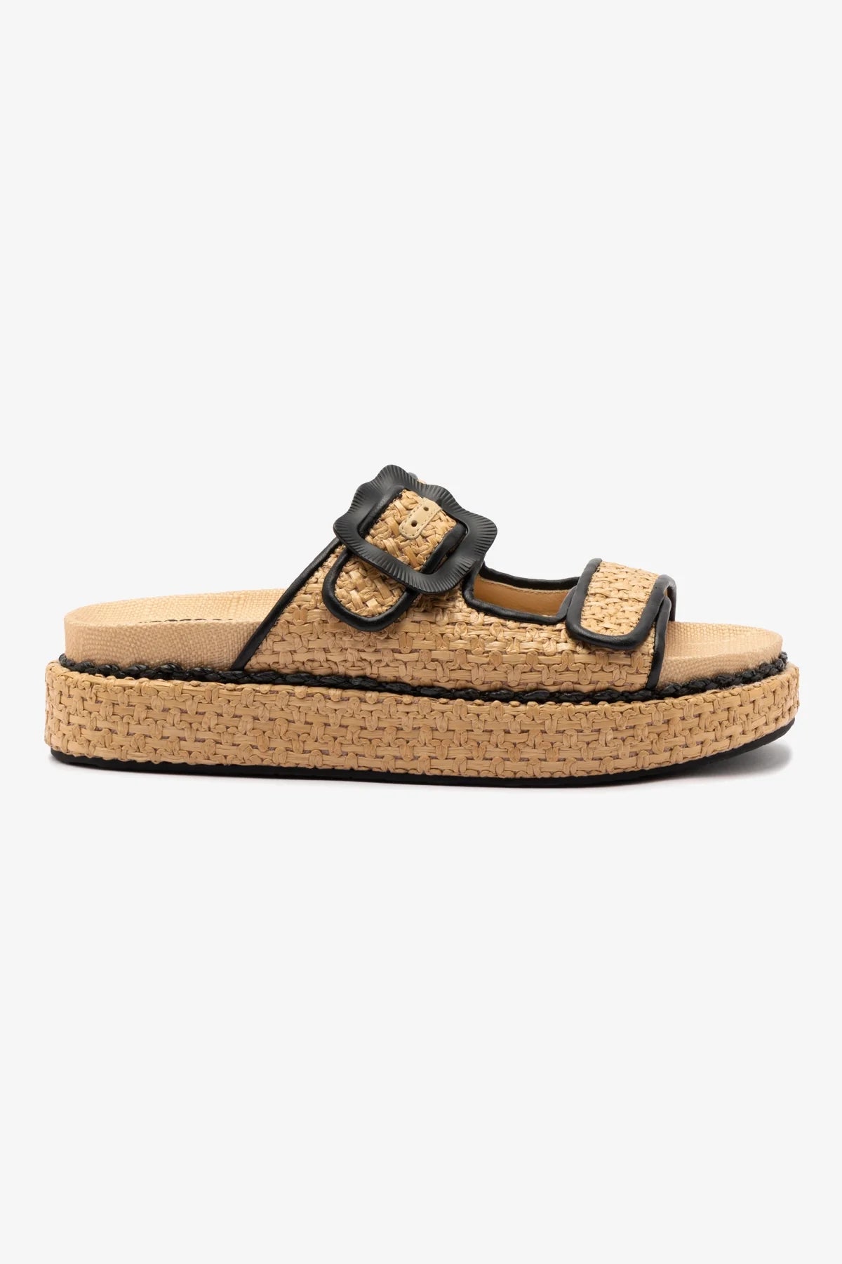 Natural Raffia and Black Trimming Maui Slide In Tapestry - Perfect for Boho Home Decor, Beach House Wall Hanging, and Tropical Bedroom Accent