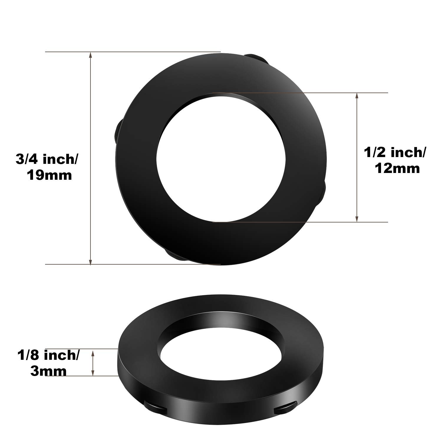 20 Pack Shower Head Rubber Washers & Seals - 1/2 Inch Self-Locking Hose Fittings for Shower & Garden Faucets - Leak-Proof Replacement Parts for Home Plumbing & Outdoor Watering