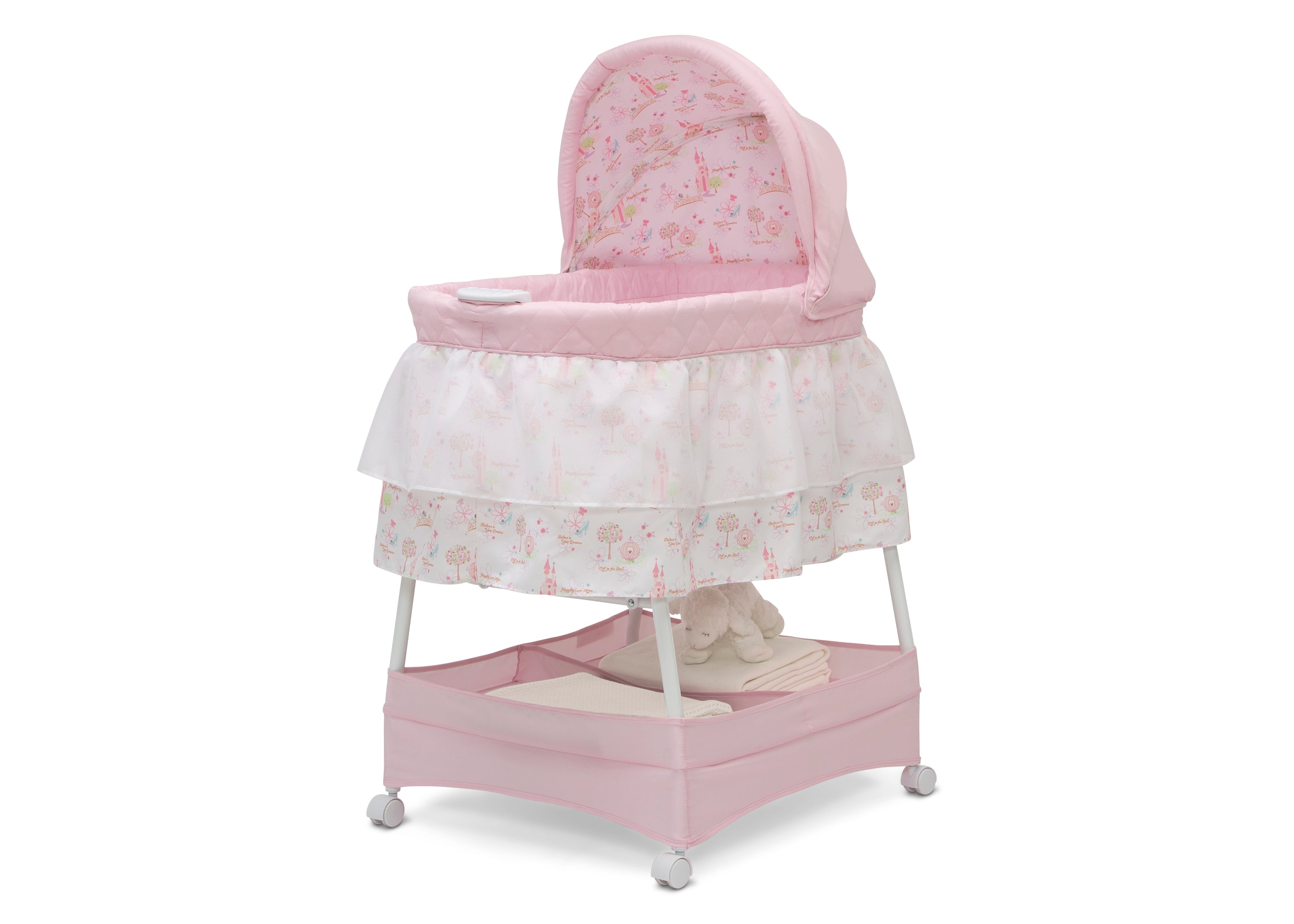 Best Gliding Bassinet for Newborns - Smooth Rocking Motion for Better Sleep - Perfect for Nursery, Bedroom & Travel
