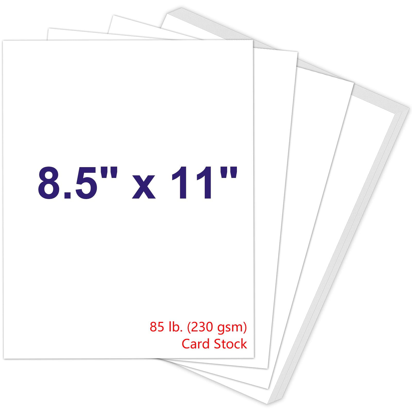 Premium White Cardstock 8.5 x 11 Inches - 230gsm (85 lb) Thick Cover Paper for Printing, Invitations, Scrapbooking, DIY Cards, Crafts, Drawing & Home Decoration - 30 Sheets - Perfect for Wedding Invites, Greeting Cards & Art Projects