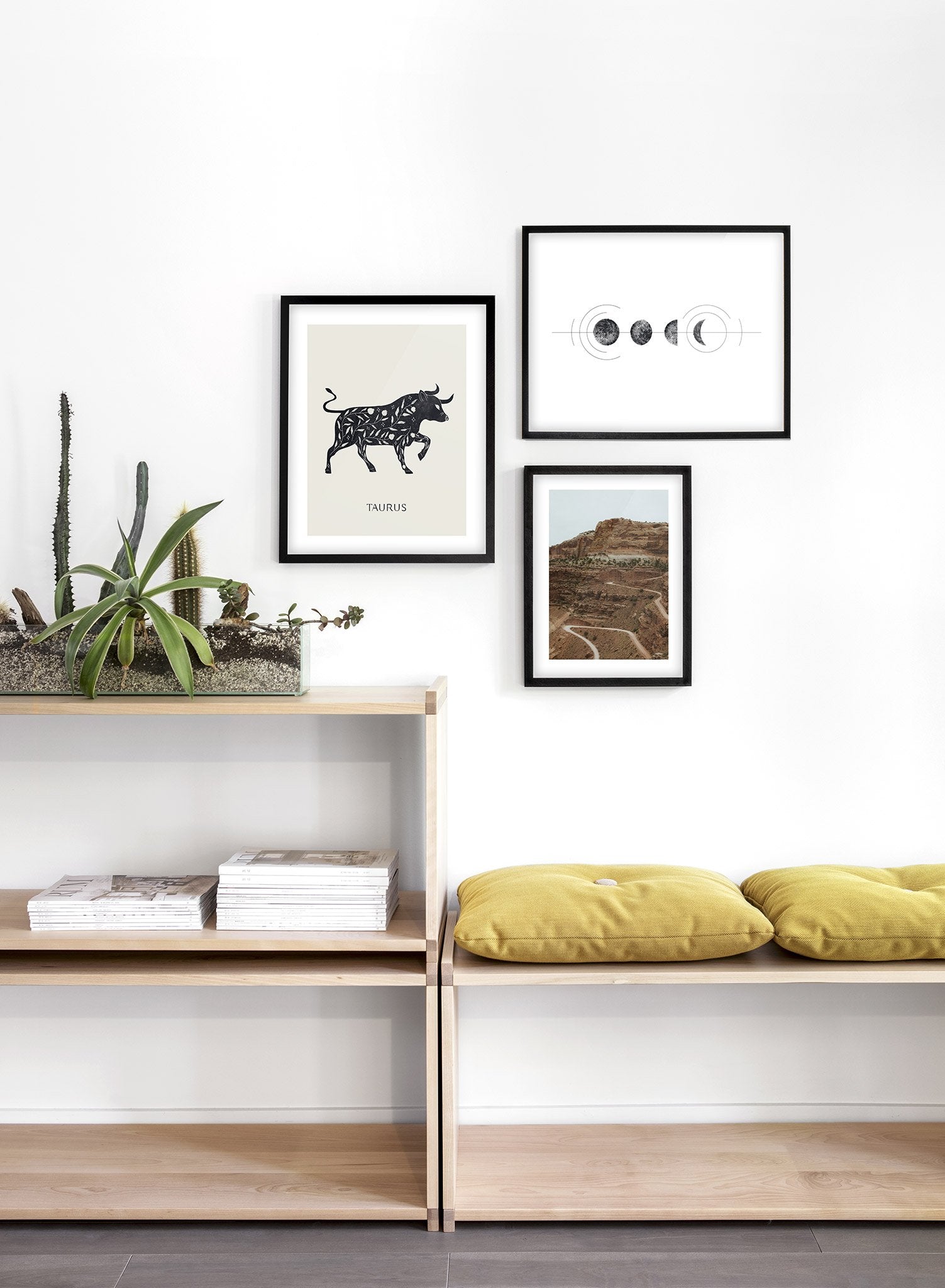 Lunar Cycle Poster - Moon Phases Chart for Astronomy Enthusiasts & Classroom Decor - Perfect for Home, Office, or Science Education