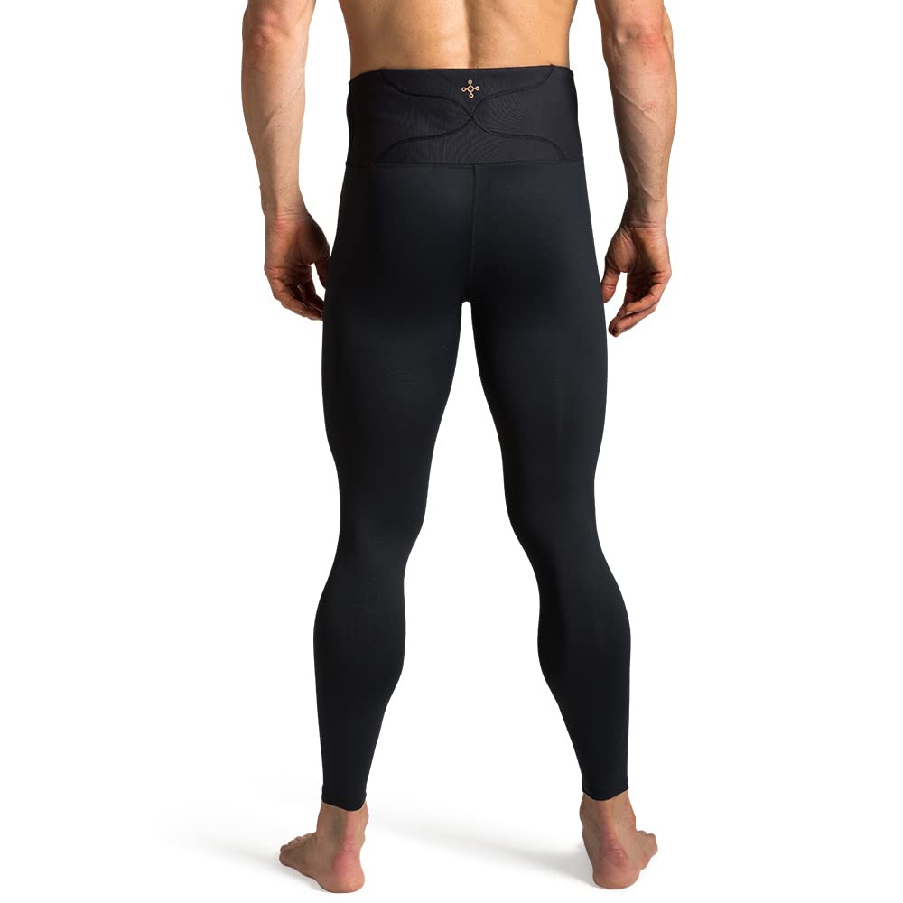 Tommie Copper Men's Pro-Grade Lower Back Support Compression Tights - Breathable 50 UPF for Muscle Pain Relief & Posture Support - Ideal for Workouts, Running & Active Lifestyle
