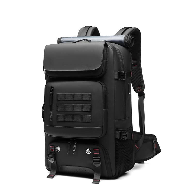 Waterproof 17 Inch Men's Travel Backpack with USB Charging Port & Shoe Compartment - 50L Business Laptop Backpack for Outdoor Trekking, Hiking, Camping - Perfect for Commuting, Business Trips & Adventure Travel