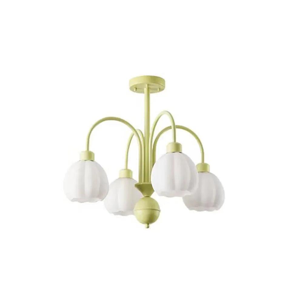 Modern White Floral Ceiling Light Fixture for Bedroom - Elegant Radial Design, Perfect for Home Decor and Ambient Lighting