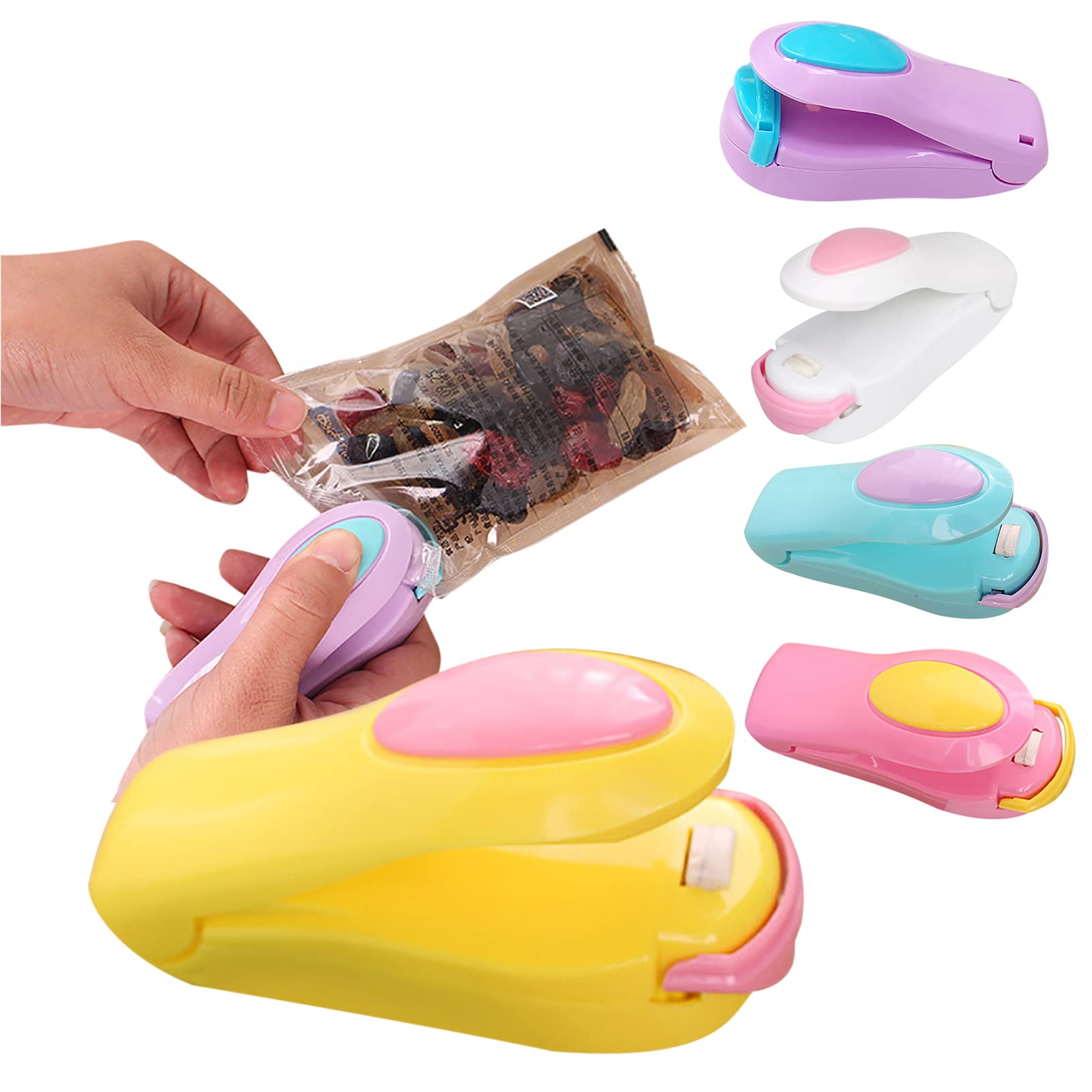 Portable Mini Handheld Plastic Bag Sealer - Yellow | Heat Sealing Machine for Food Storage, Travel & Home Organization | Compact & Easy-to-Use Bag Closer for Snacks, Coffee, Chips & More