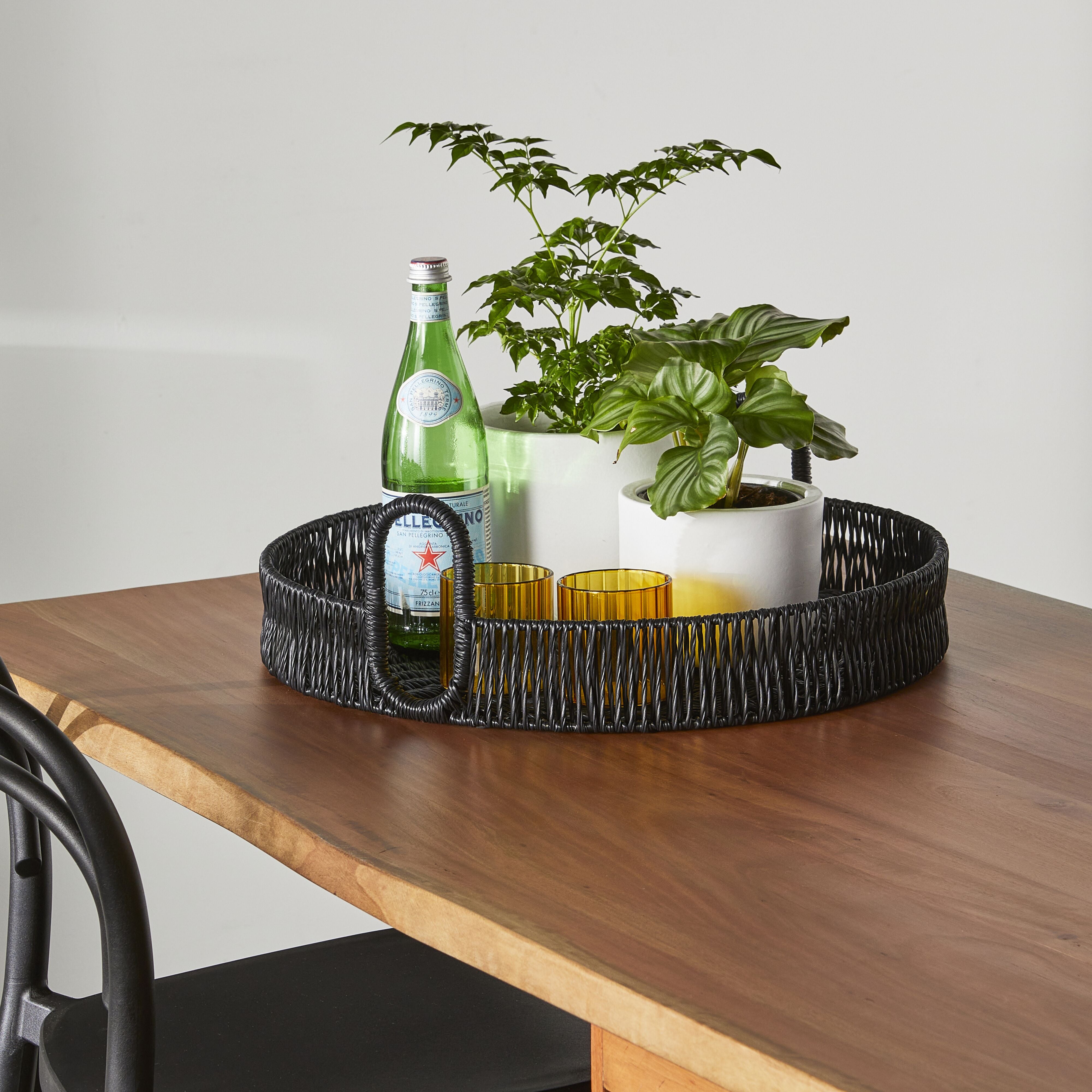 Bristol Vertical Weave Tray - Stylish Bamboo Storage Basket for Home Organization | Perfect for Bathroom, Kitchen, and Office Decor
