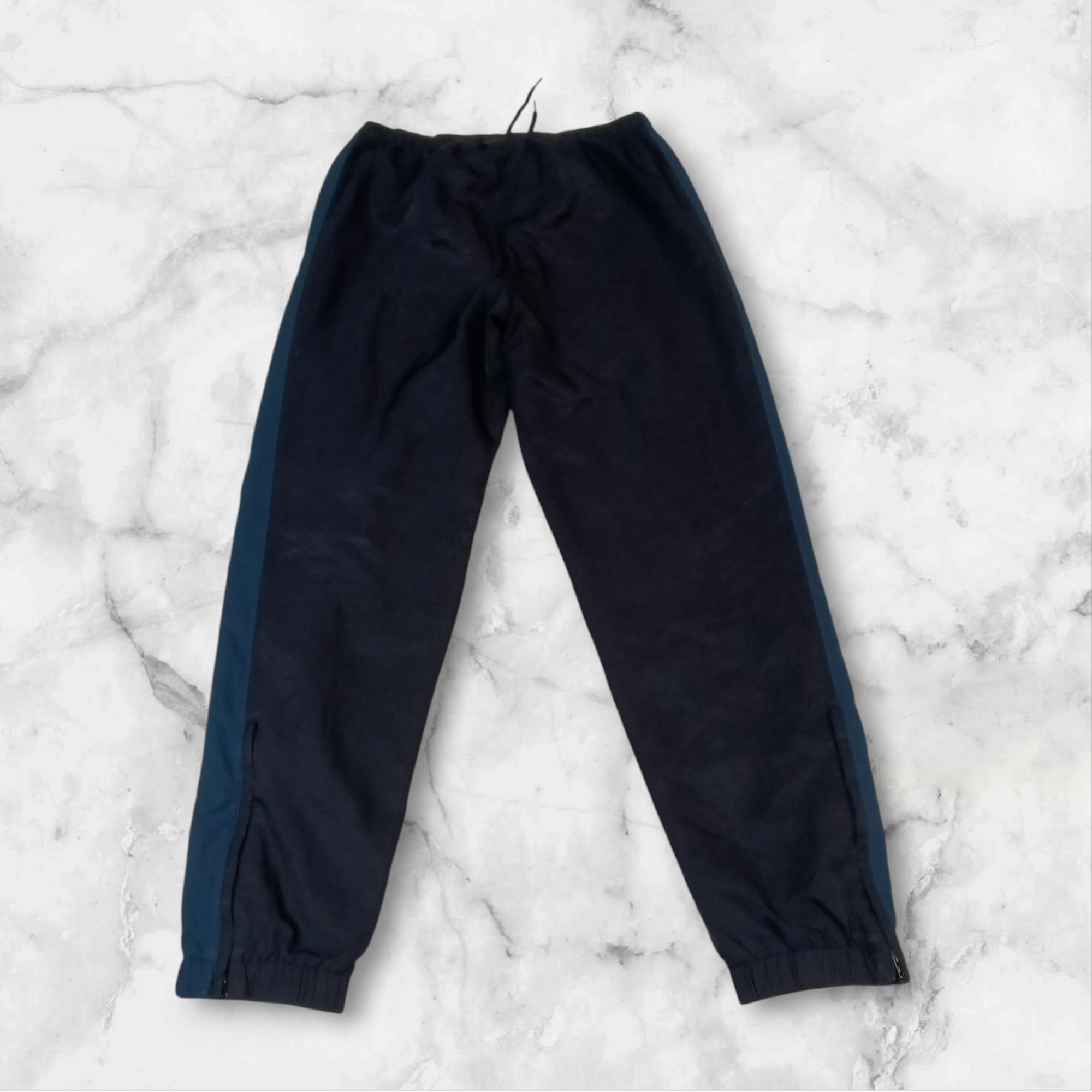 Lacoste Vintage Track Pants - Baggy Nylon Joggers with Waterproof Jacket Material - Men's Casual Streetwear (Size S) - Perfect for Gym, Travel & Everyday Comfort