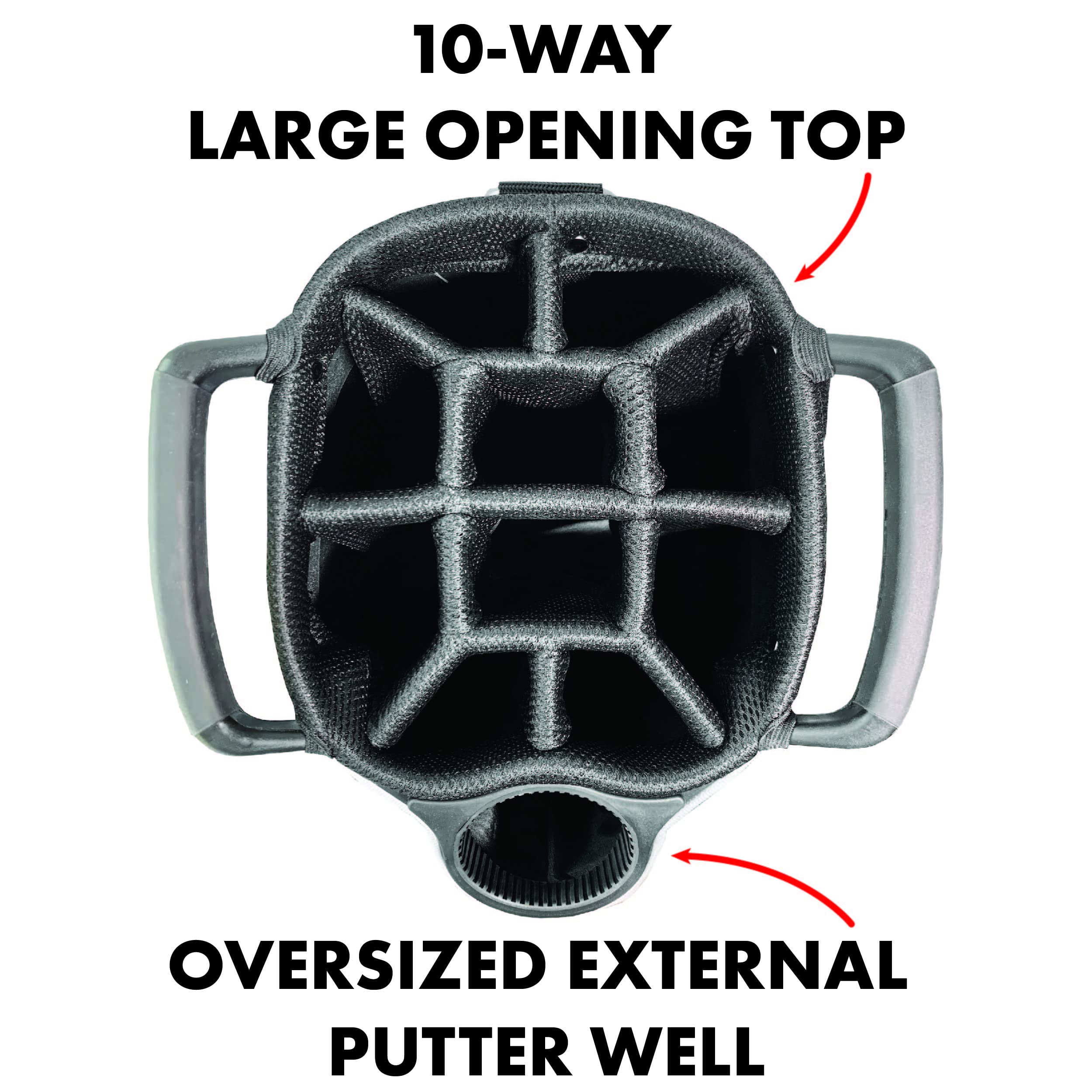 Team Golf Military Lightweight Golf Bag – 10-Way Club Divider, Spring Action Stand, Insulated Cooler Pocket, Velcro Glove & Umbrella Holder with Lift Assist Handles – Perfect for Golfers, Military Personnel & Outdoor Enthusiasts