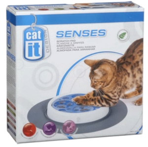 Catit Design Senses Cat Scratch Pad - Durable Cardboard Scratcher for Indoor Cats with Catnip - Perfect for Clawing, Stretching & Playtime in Home or Office