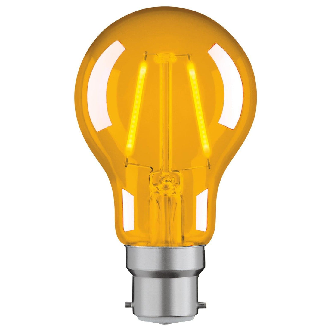 2W Yellow B22 LED Bulb - Energy Efficient Decorative Lighting for Home, Bedroom, and Living Room - Warm White Vintage Edison Style Light Bulb