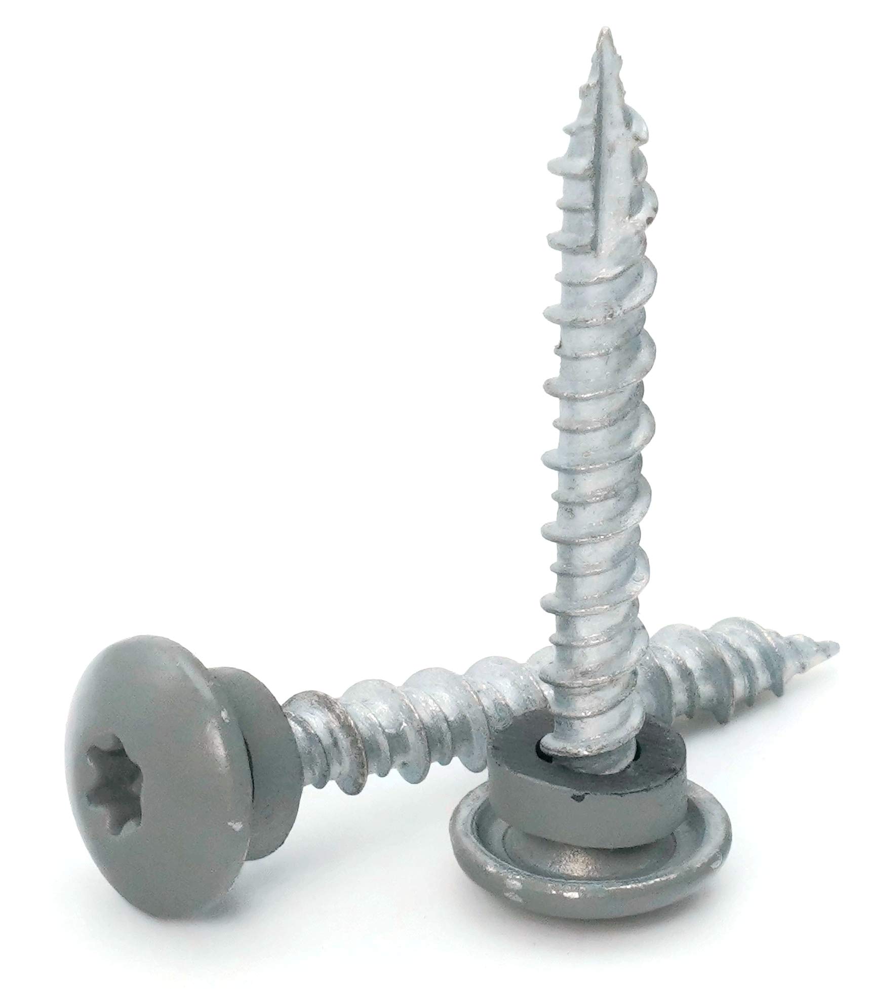 Low Profile Mechanical Galvanized Roofing Screws Slate Finish - #10 x 1