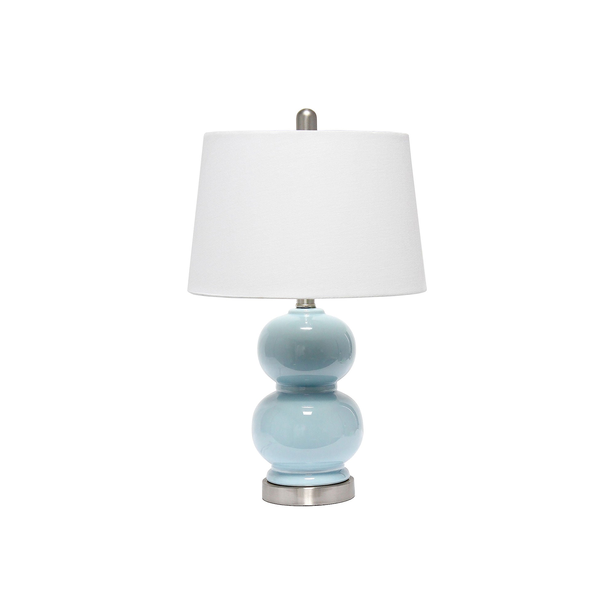 Lalia Home Light Blue Dual Orb Ceramic Table Lamp - Modern Decorative Lighting for Living Room, Bedroom & Office - Model LHT 4003 LT (One Size)