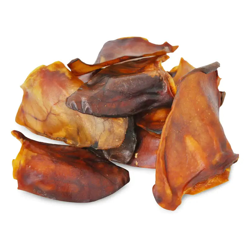 Natural Whole Pig Ears Dog Treats - 25 Count, All-Natural Chews for Medium & Large Dogs - Perfect for Dental Health & Anxiety Relief - Great for Training, Teething Puppies, and Long-Lasting Entertainment