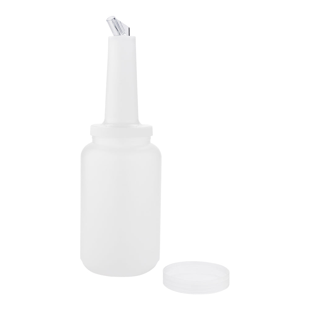 Bar Lux 2.5 Quart Clear Plastic Storage Bottle with Quick-Pour Spout & Secure Lid - 5x5x15 Inches - Ideal for Kitchen, Garage & DIY Projects - 1 Count Box