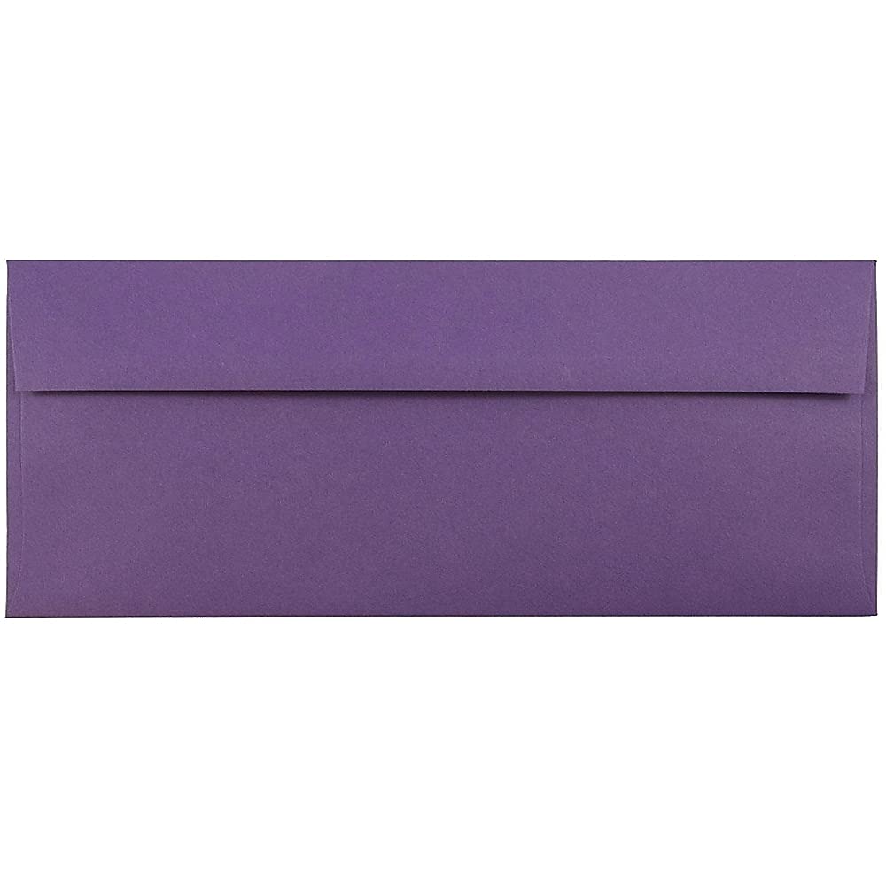 Premium #10 Business Envelopes - Peel & Seal, 4 1/8x9 1/2, Dark Purple (50 Pack) for Office & Mailing