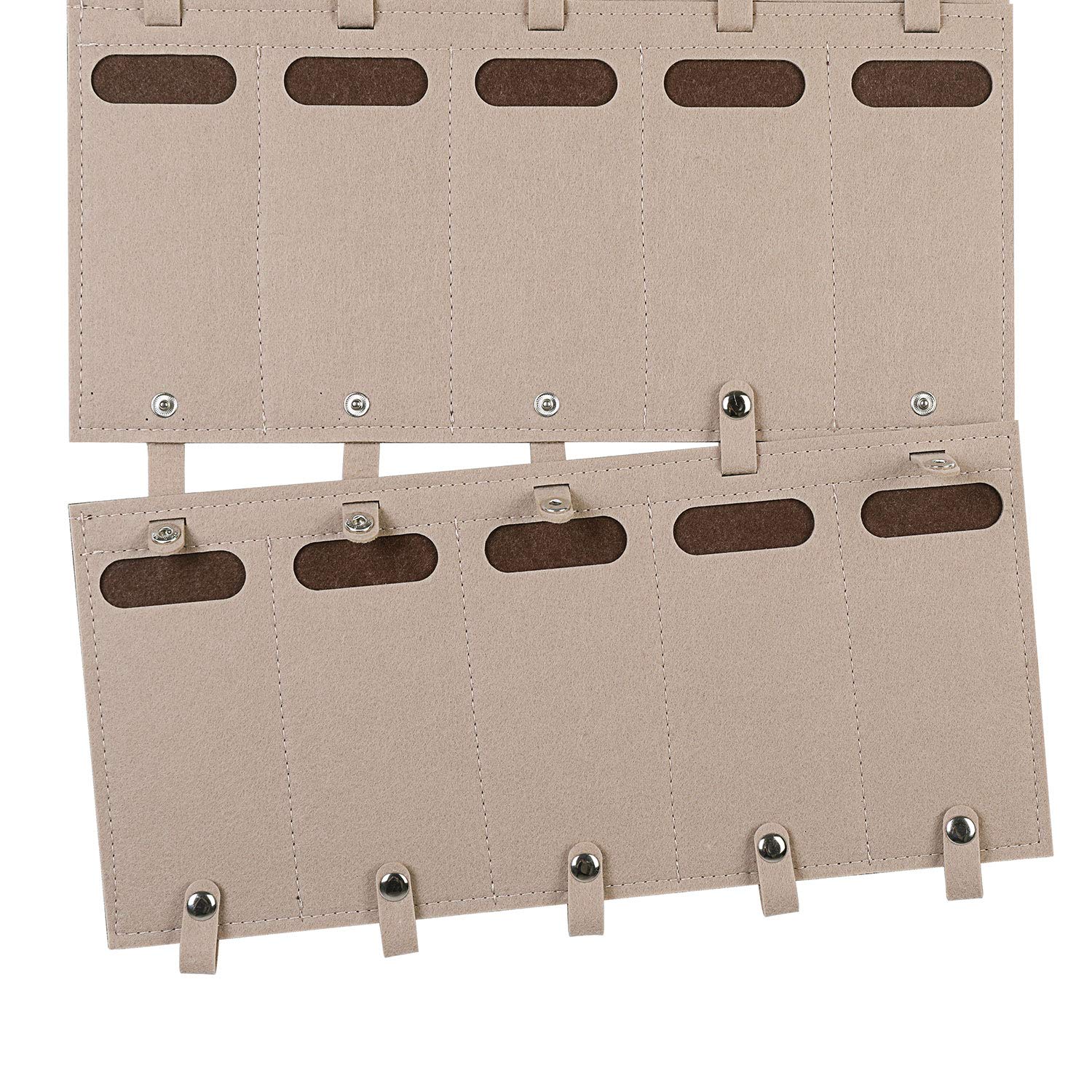 Premium Sunglasses Organizer & Eyeglass Holder - Wall Mounted Hanging Storage with Detachable Felt Pockets | Perfect for Closet, Bathroom, Entryway & Travel Accessory Organization