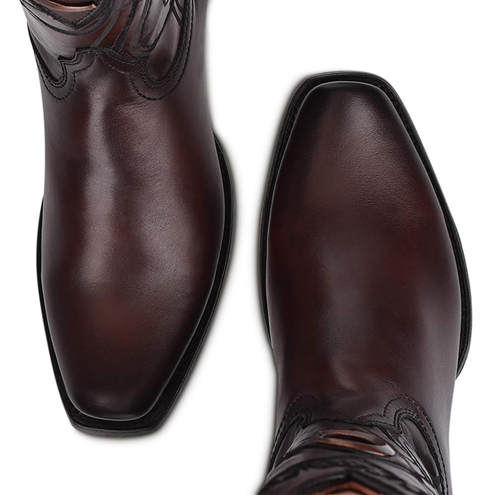 Genuine Leather Cuadra Men's Western Boots - Brown Cowboy Boots for Men - Comfortable & Stylish for Riding, Country Wear & Casual Outfits