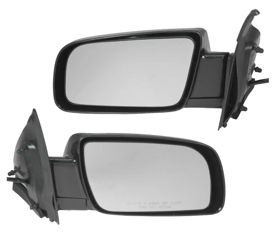 Power Side View Mirrors Pair - Black Paintable Replacement for 1988-1998 Chevy Safari | Durable Exterior Mirrors for Improved Visibility & Safety | Perfect for Off-Roading, Towing & Daily Driving