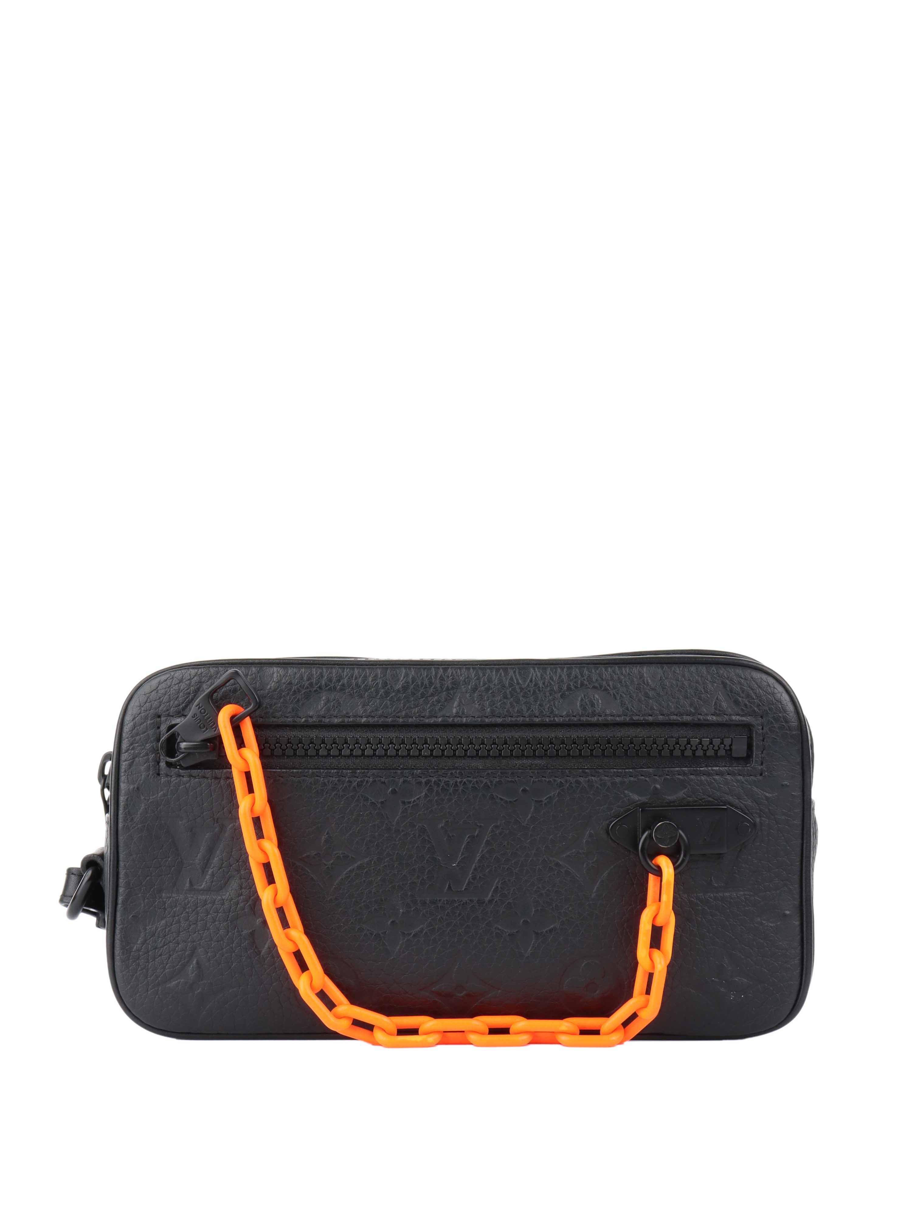 Louis Vuitton Black Monogram Empreinte Volga Pochette Crossbody Bag - Luxury Designer Handbag for Women, Perfect for Date Night & Evening Events