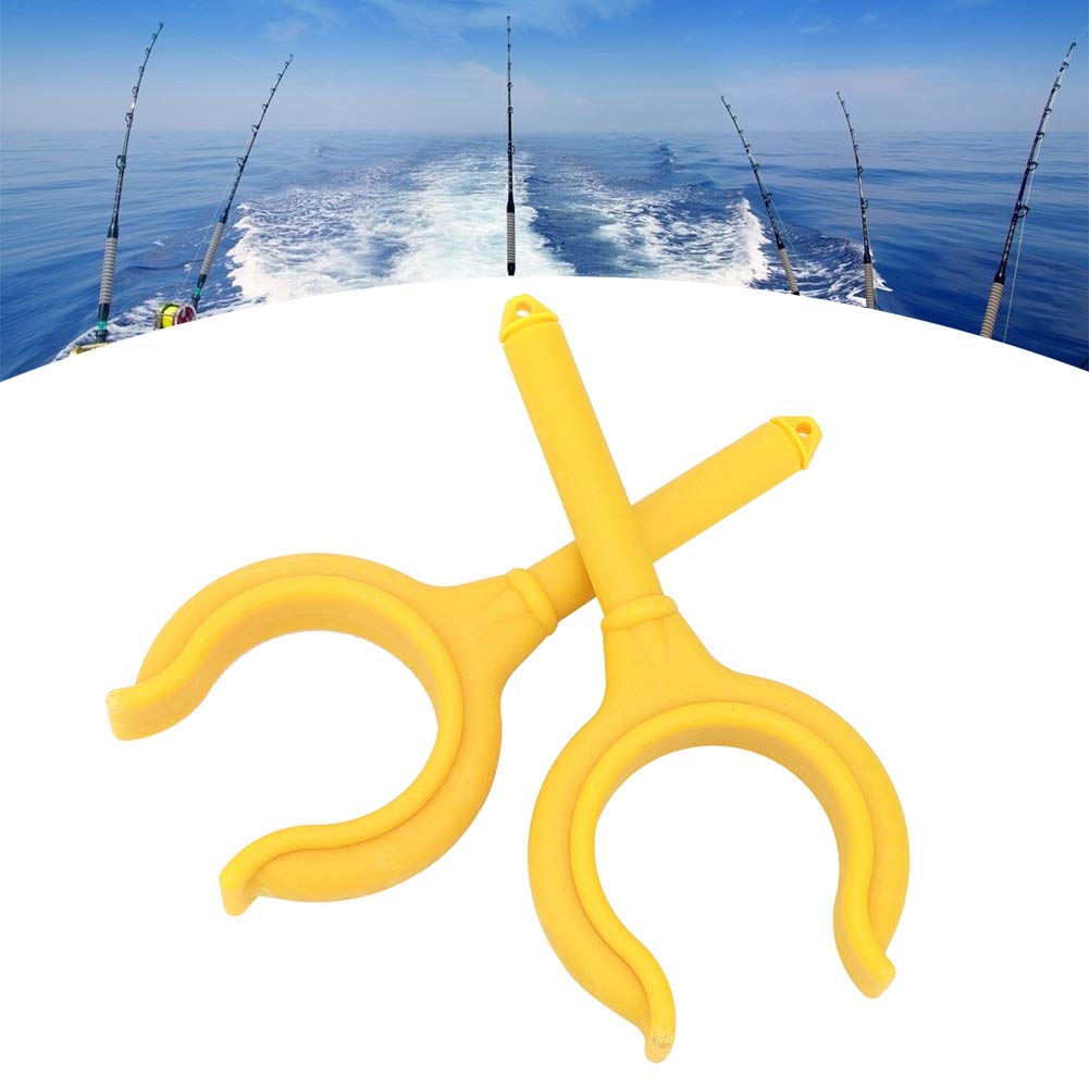 2-Pack Astibym Boat Oar Locks - Durable Rubber Fishing Rod Holders & Marine Oarlock Sockets for Rowboats, Kayaks, Water Rafts & Dinghies (Yellow) | Perfect for Fishing, Rowing & Water Sports Accessories