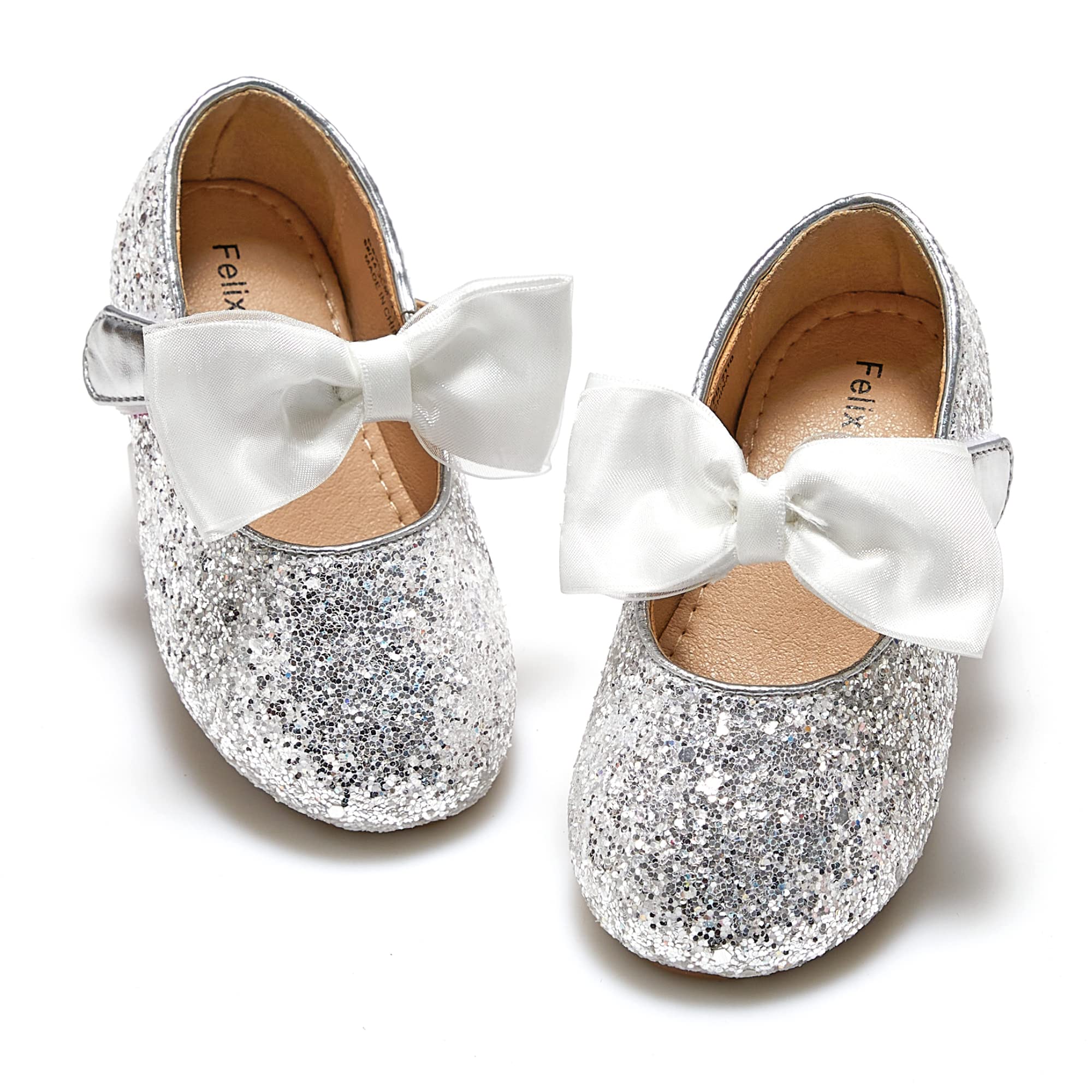 Felix & Flora Toddler Flower Girl Dress Shoes - Girls Ballet Flats for Wedding, Party & School | Comfortable & Stylish Toddler Shoes for Special Occasions