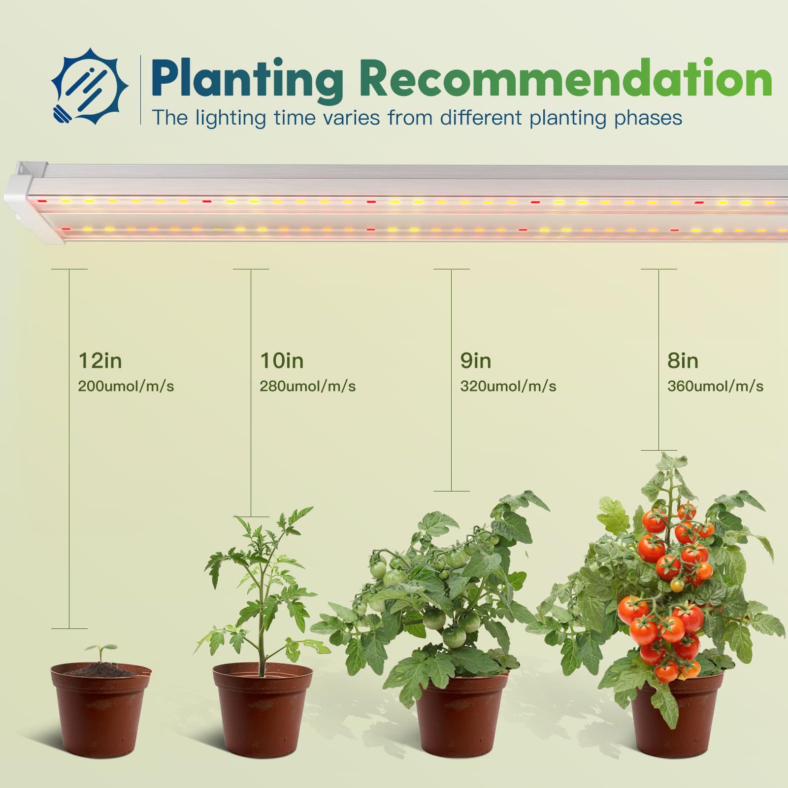 FREELICHT 6 Pack 4ft LED Grow Light, 60W (350W Equivalent) - Full Spectrum Sunlike Plant Light for Hydroponics, Indoor Plants, Succulents, Seedlings, Veg & Flower | Plug-in with On/Off Switch | Perfect for Greenhouses, Grow Tents & Home Gardening