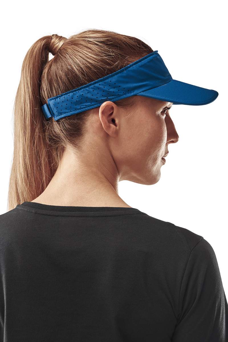 CEP Unisex The Run Visor - Lightweight Breathable Running Hat for Men & Women, UV Protection Sun Visor for Outdoor Sports, Jogging, Hiking - Blue