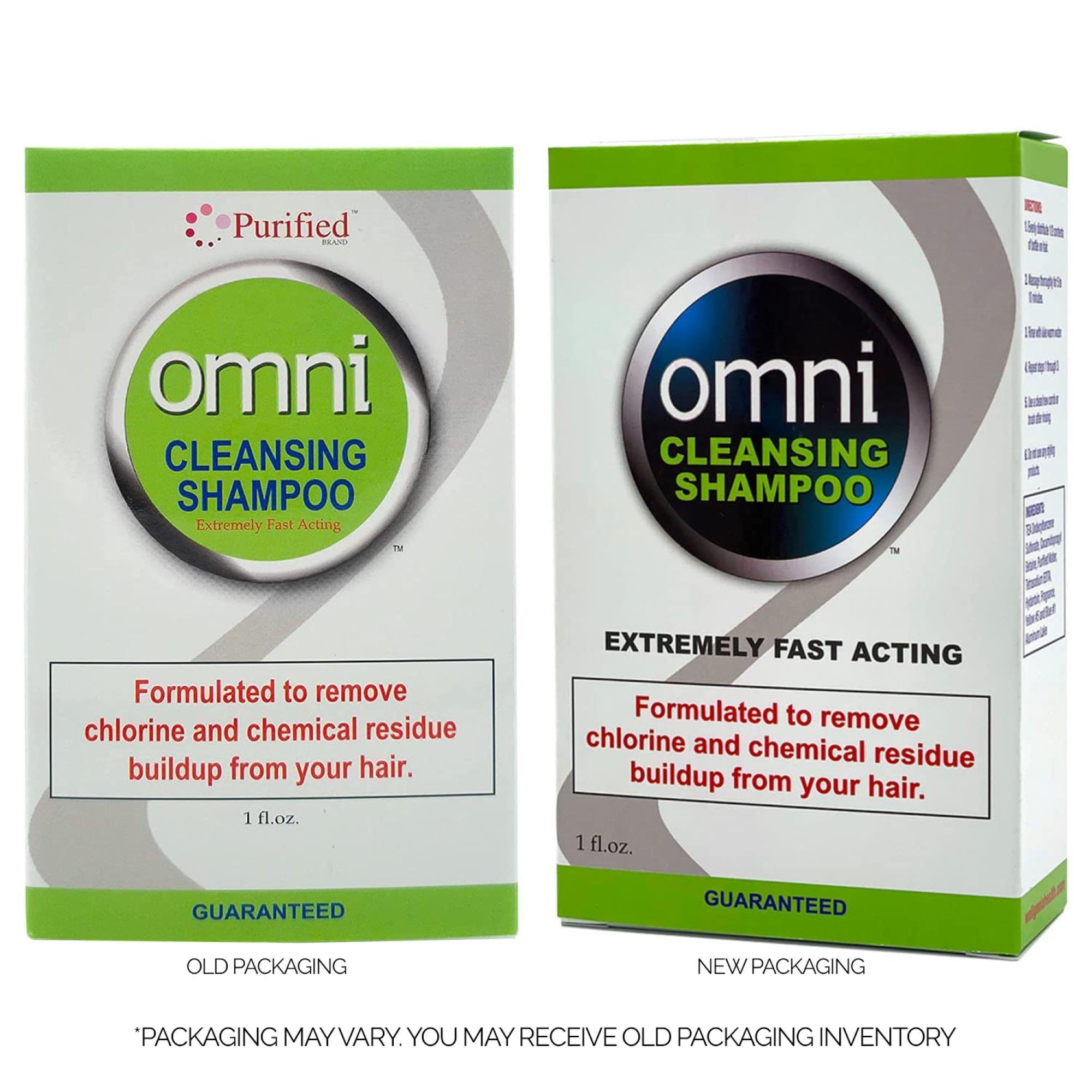 Omni Detoxifying Hair Cleansing Shampoo - Fast Acting Anti-Residue Clarifying Shampoo for Dry Hair & Scalp - Post Swim Chlorine Removal - 1 Oz Travel Size - Perfect for Gym, Pool & Daily Hair Detox