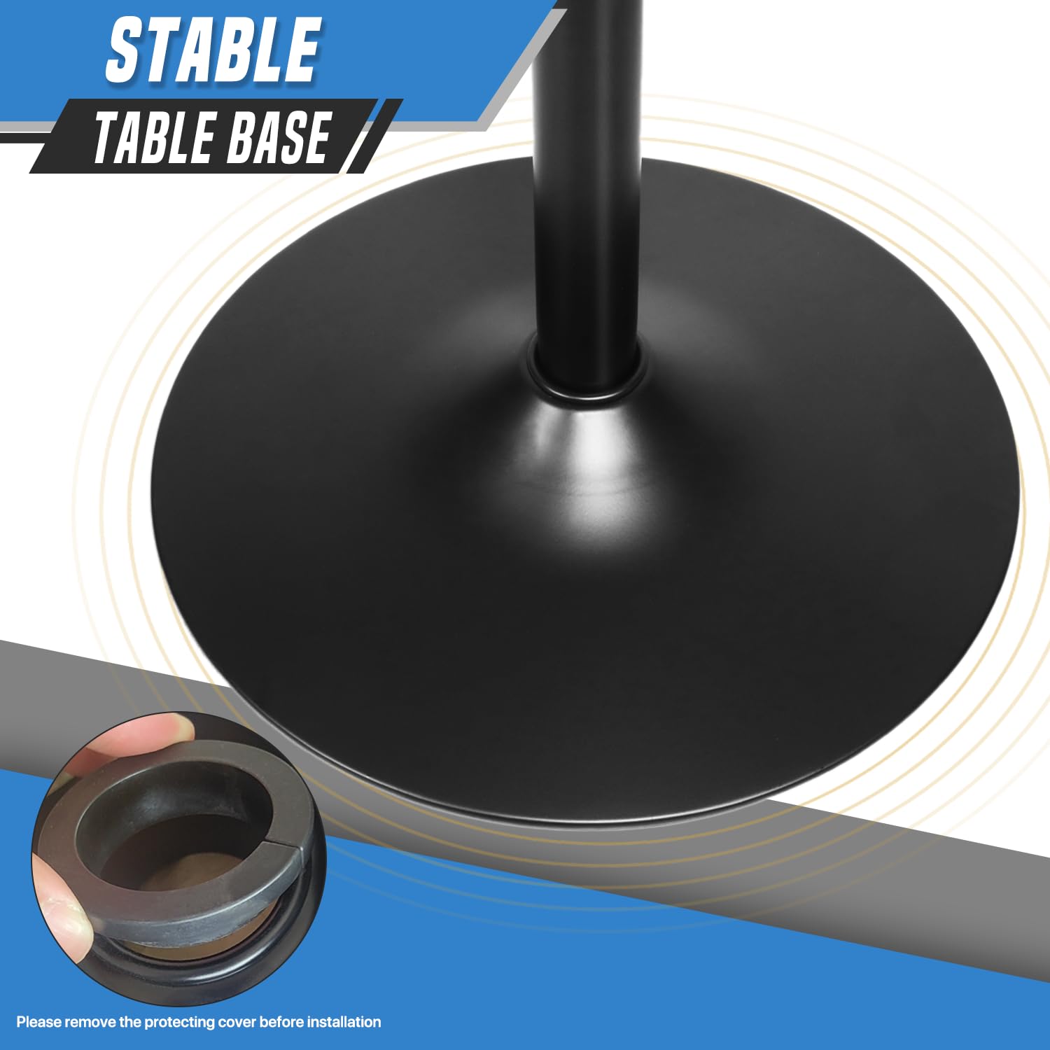 31.5 Inch Round Adjustable Height Pub Table - 27.5