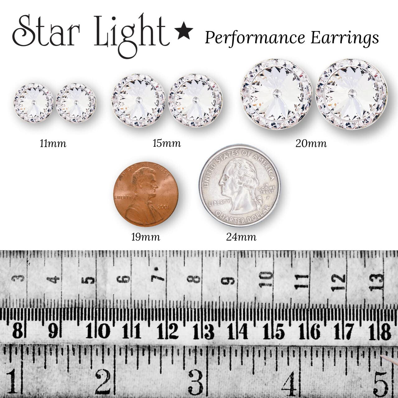 Crystal Clear & Crystal AB Rhinestone Clip-On or Pierced Earrings for Women – Perfect for Dance, Pageant, Prom, Performance & Wedding Accessories | Elegant Party & Special Occasion Jewelry