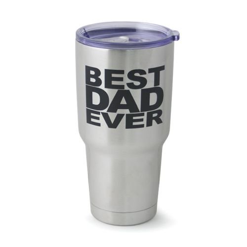Burton Tumbler - Best Dad Ever Stainless Steel Insulated Cup for Coffee & Tea - Perfect Gift for Father's Day, Birthday, Office Use & Outdoor Activities