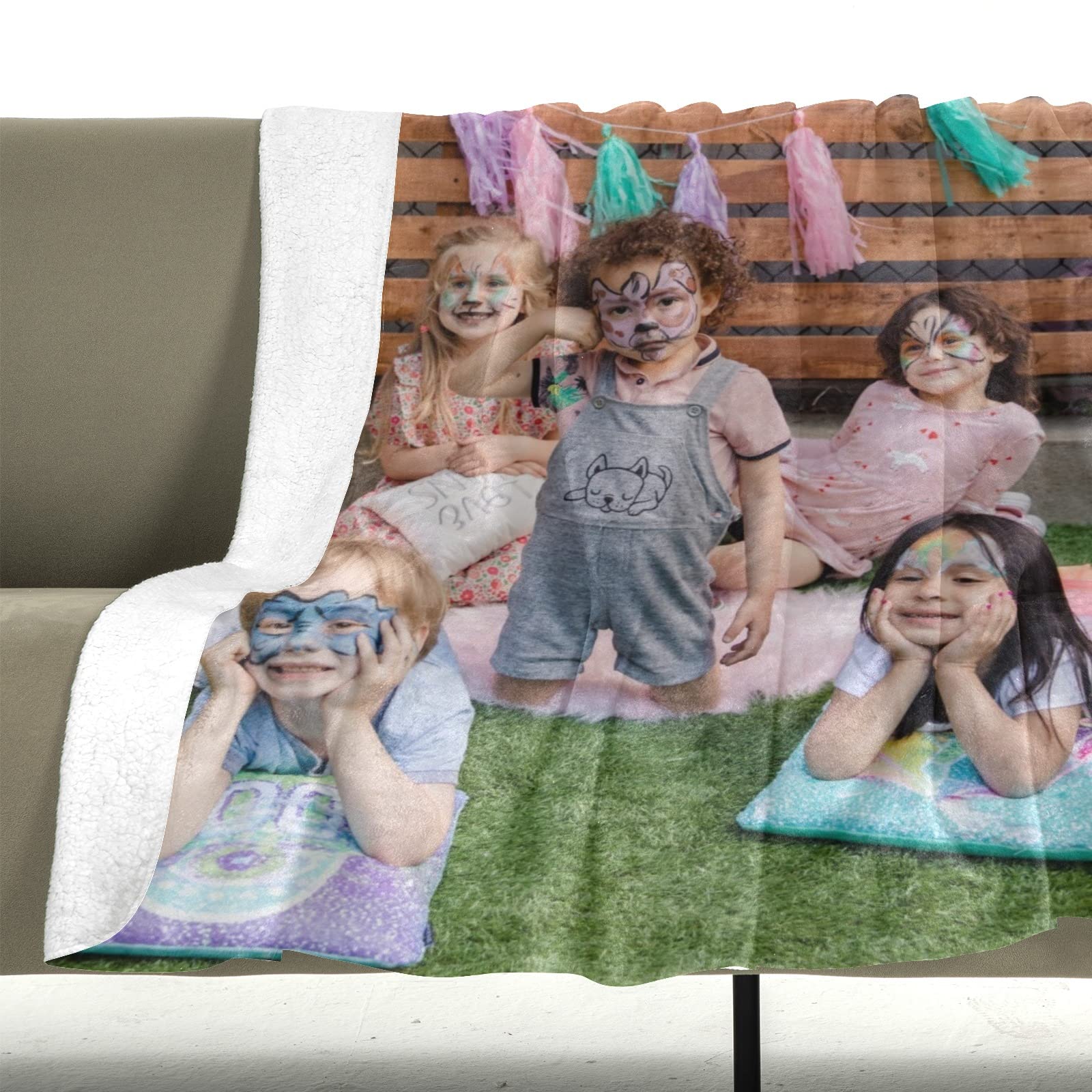 Custom Photo Blanket - Personalized Baby Blanket Gift for Boys & Girls | Birthday Souvenir, Newborn Gift | Perfect for Nursery, Baby Showers & Special Occasions