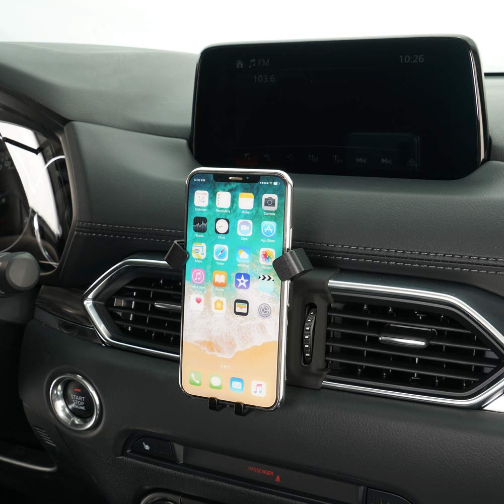 BEERTE Adjustable Air Vent Phone Mount for Mazda CX-5 2017-2025 | Universal Car Dashboard Cell Phone Holder | Carbon Fiber Gravity Phone Stand for All Smartphones (4-7 inches) | Perfect for GPS Navigation & Hands-Free Driving