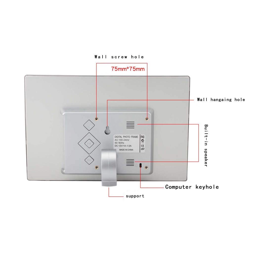 HD Digital LED Photo Frame with Video, Music, Calendar & Clock - USB/SD Card Slot, Multi-Format Support | Perfect for Home Decor, Office Display & Thoughtful Gifts