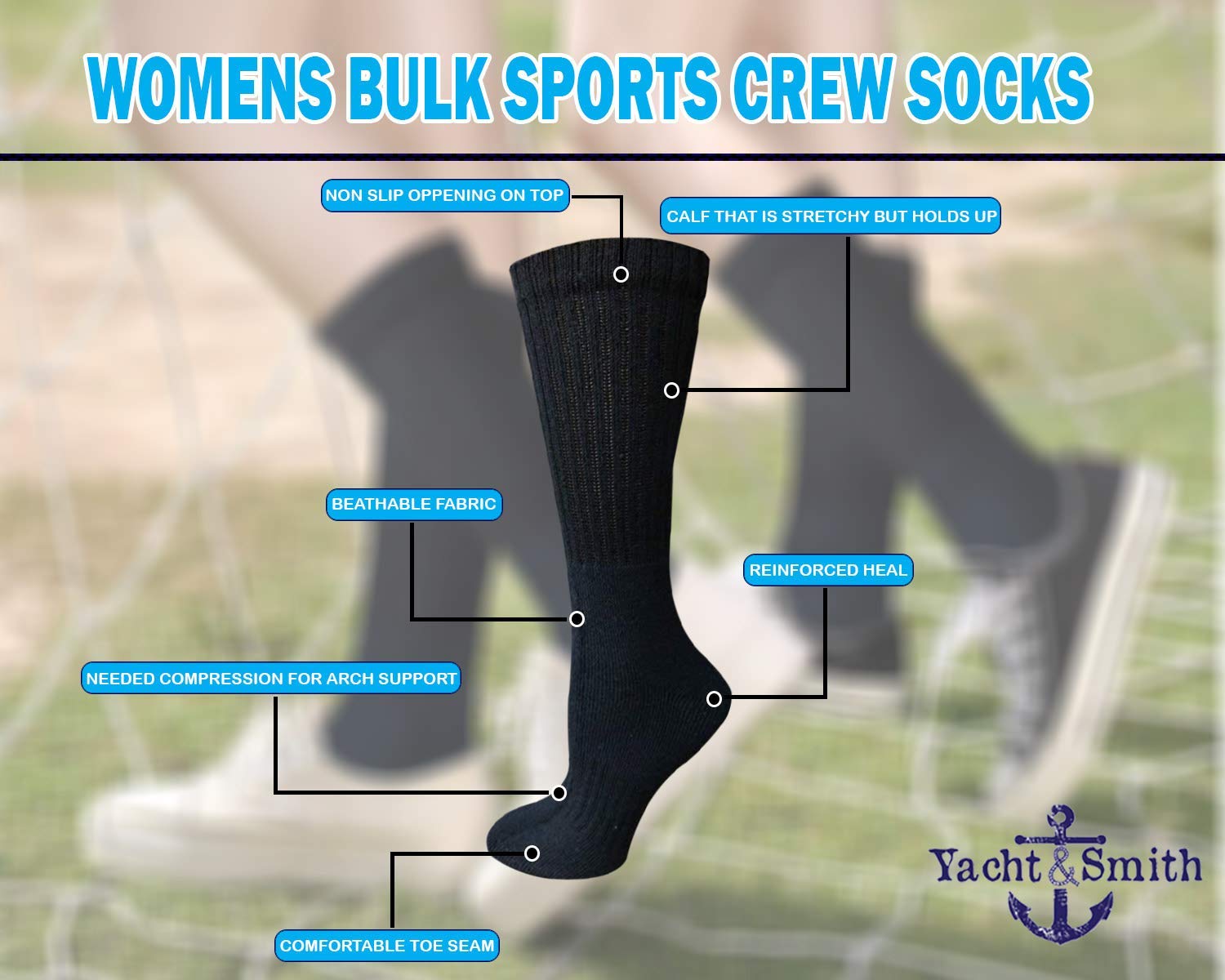 60 Pairs Men's Athletic Crew Socks Bulk Wholesale - Breathable Sports Socks for Running, Gym & Casual Wear - Multiple Case Pack Options Available