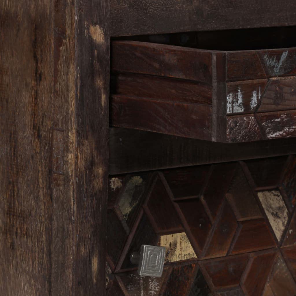 Solid Wood Nightstand Side Table - 15.7