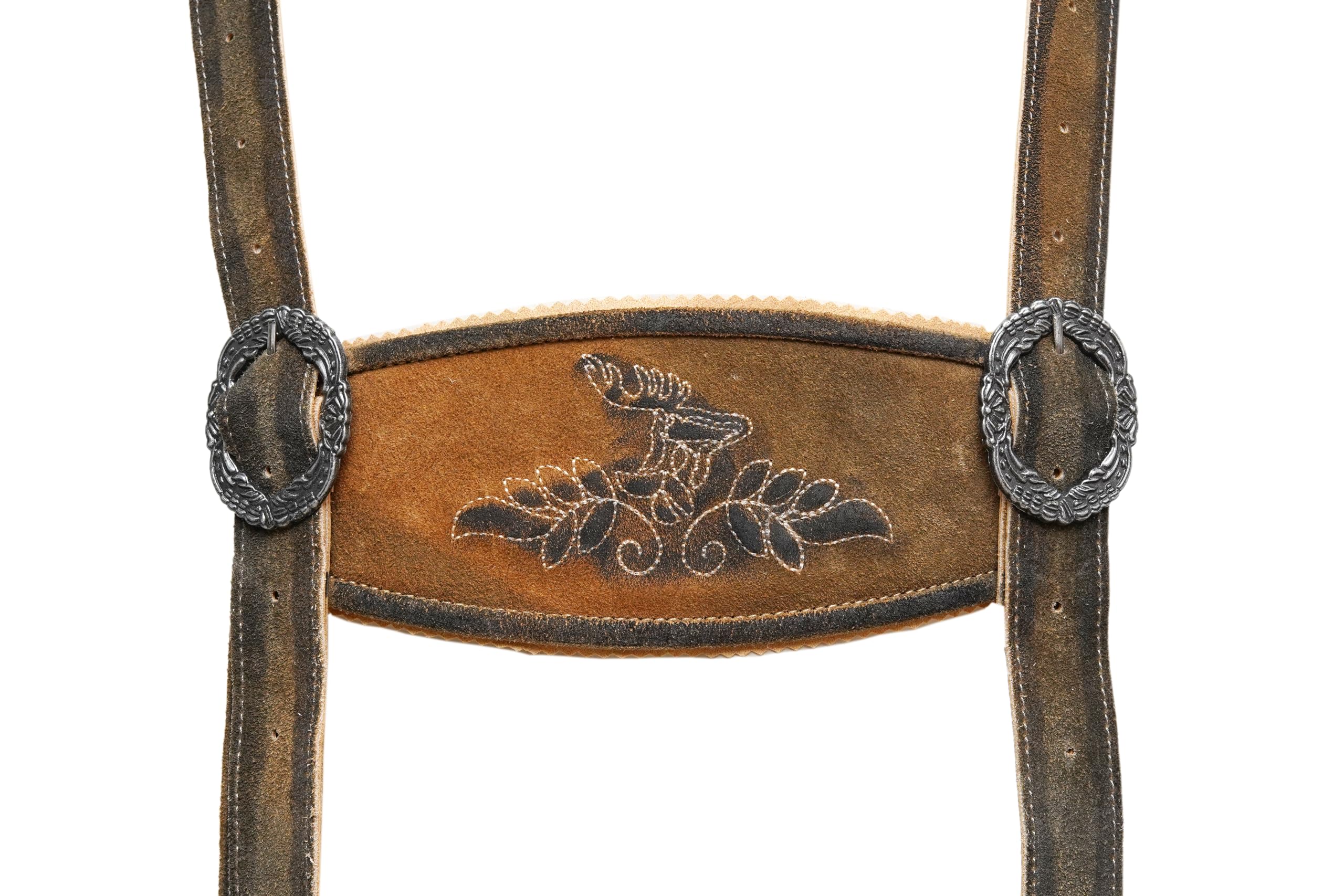 Authentic Men's Bavarian Lederhosen - Genuine Cowhide Leather Shorts with Adjustable Suspenders | Oktoberfest Costume, German Festival Outfit, Beer Party Attire