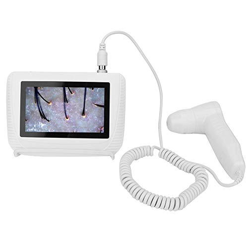 5 Inch LCD Digital Skin & Hair Analyzer Machine - HD Skin Pigment Tester & Hair Follicle Detector with Skin Diagnosis | Perfect for Dermatologists, Salons & Home Skin Care (US)