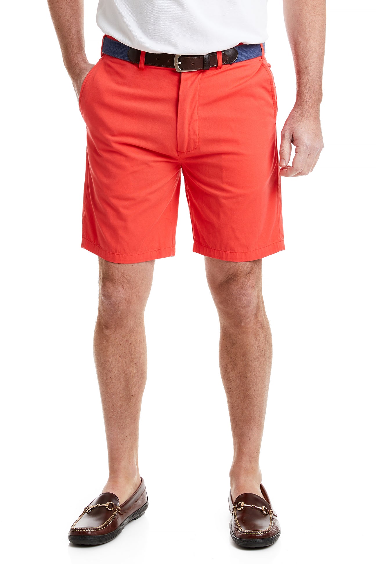 Vintage Washed Red Canvas Island Shorts - Comfortable & Stylish Beachwear for Men - Perfect for Summer Vacations, Surfing, and Casual Outings