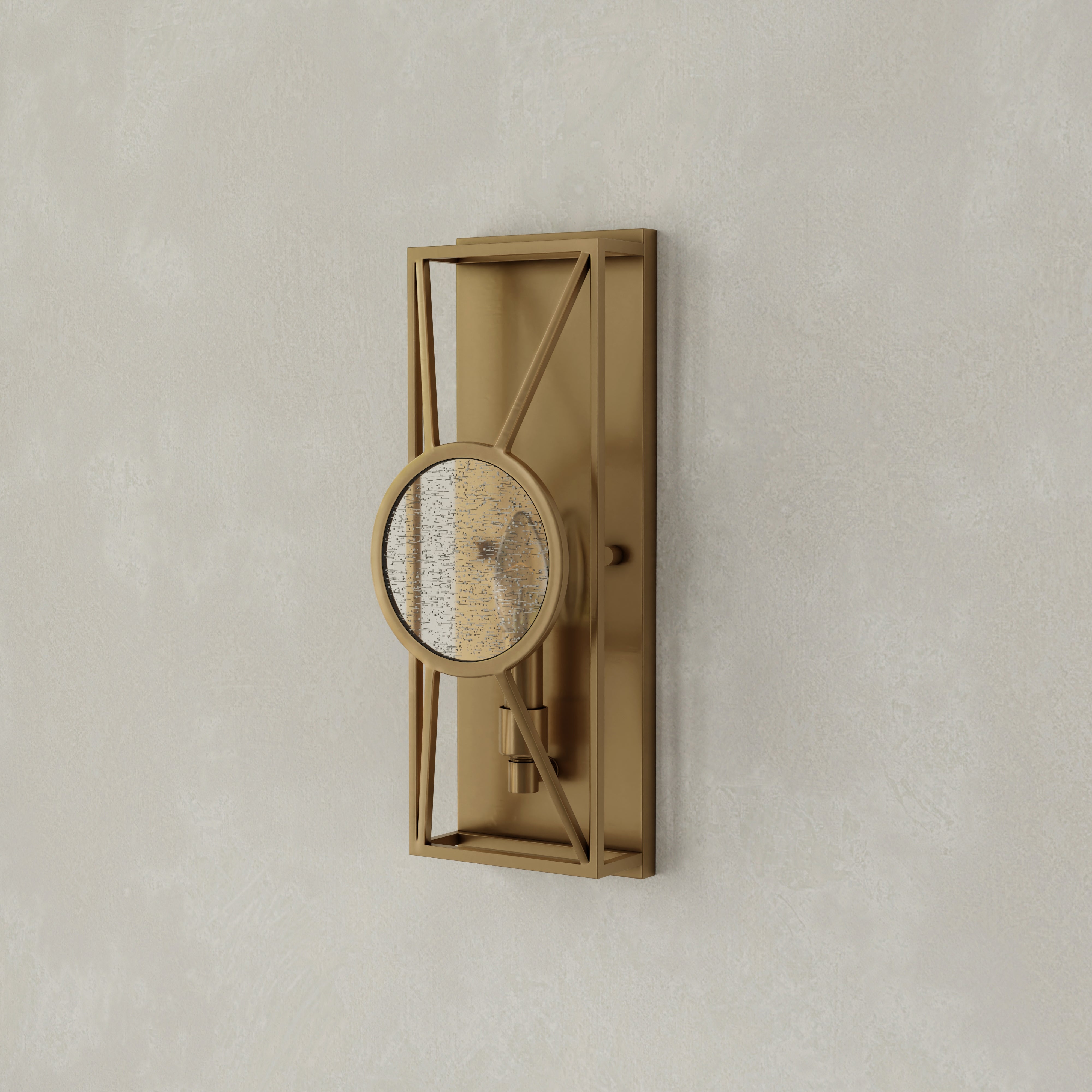 Cumberland Collection One Light Wall Sconce - Modern Brass Finish Wall Light Fixture for Bedroom, Living Room & Hallway Lighting