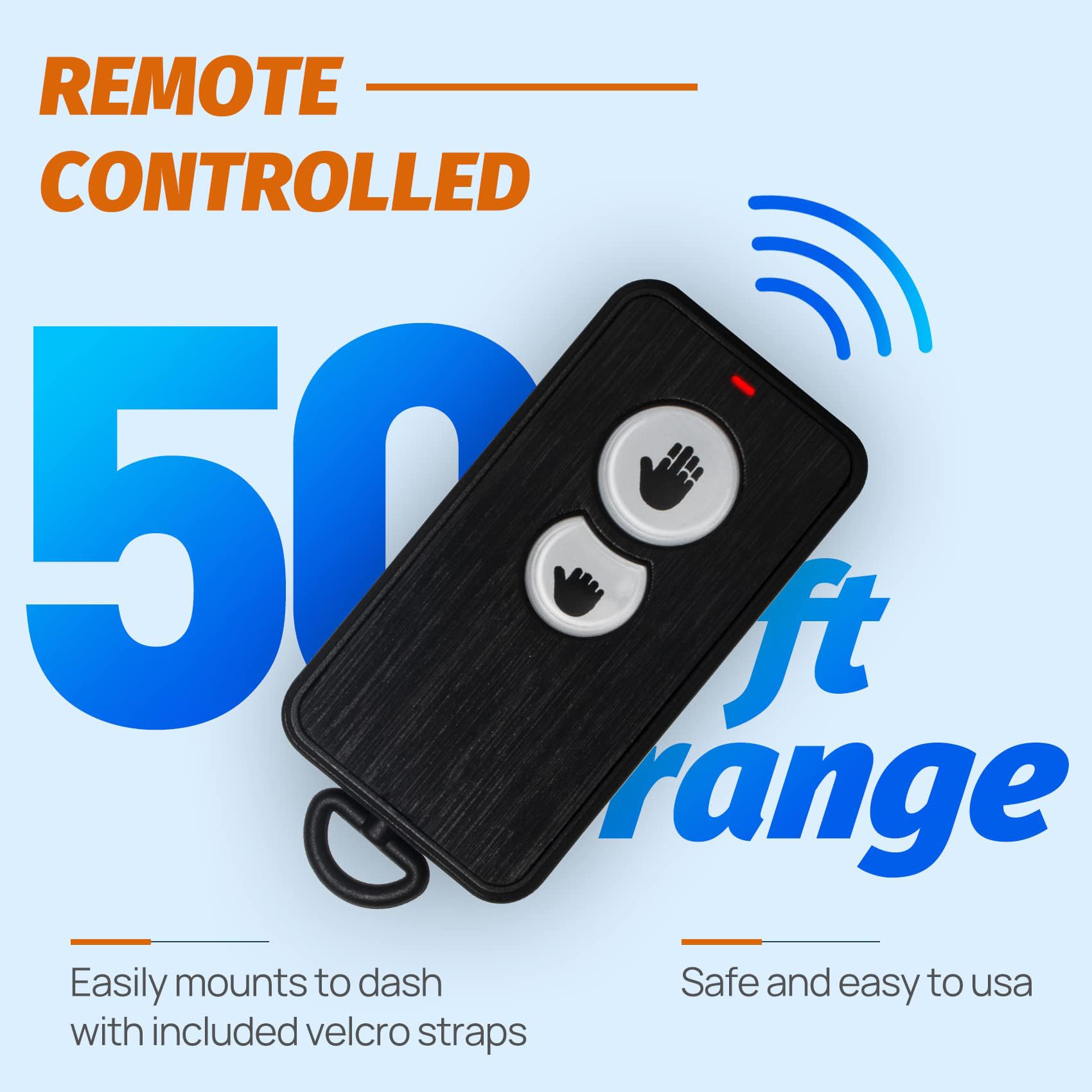 Car Finger Light with Remote - Fun & Interactive LED Hand Gesture Light for Drivers - Best Gift for Car & Truck Accessories - Use for Road Rage Signs, Funny Back Window Decor & Nighttime Safety Signals