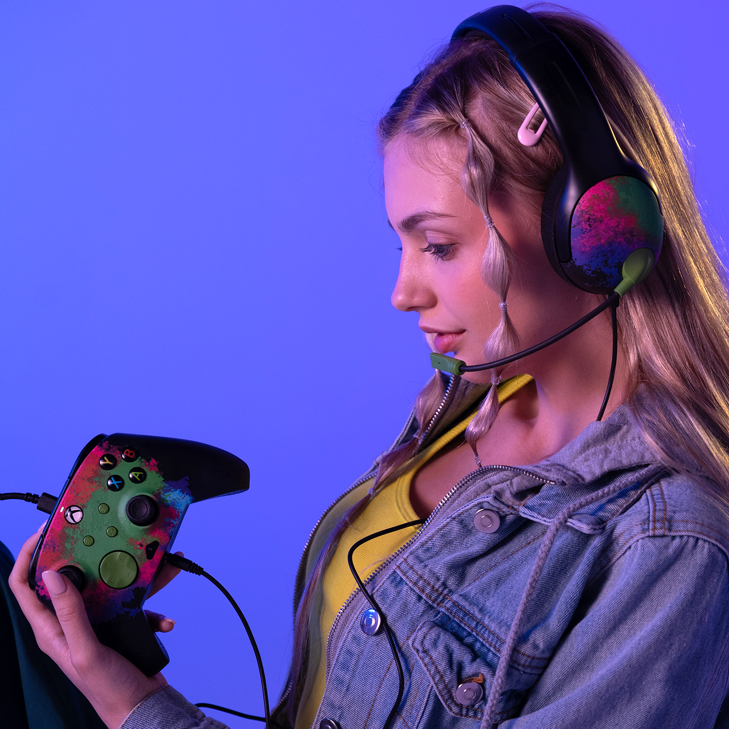 Xbox Series X|S & PC Space Dust Bundle - REMATCH GLOW Advanced Wired Controller & AIRLITE GLOW Wired Gaming Headset for Ultimate Gaming Experience | Perfect for Competitive Gaming & Long Play Sessions