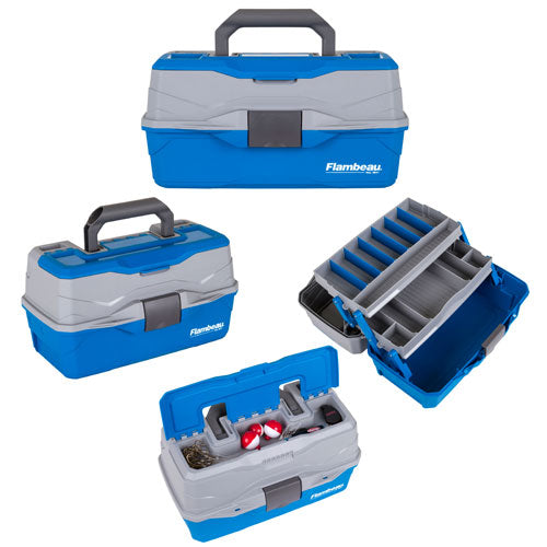 Flambeau Classic Series 2 Tray Tackle Box - Durable Fishing Organizer for Lures, Hooks & Gear - Perfect for Freshwater & Saltwater Anglers
