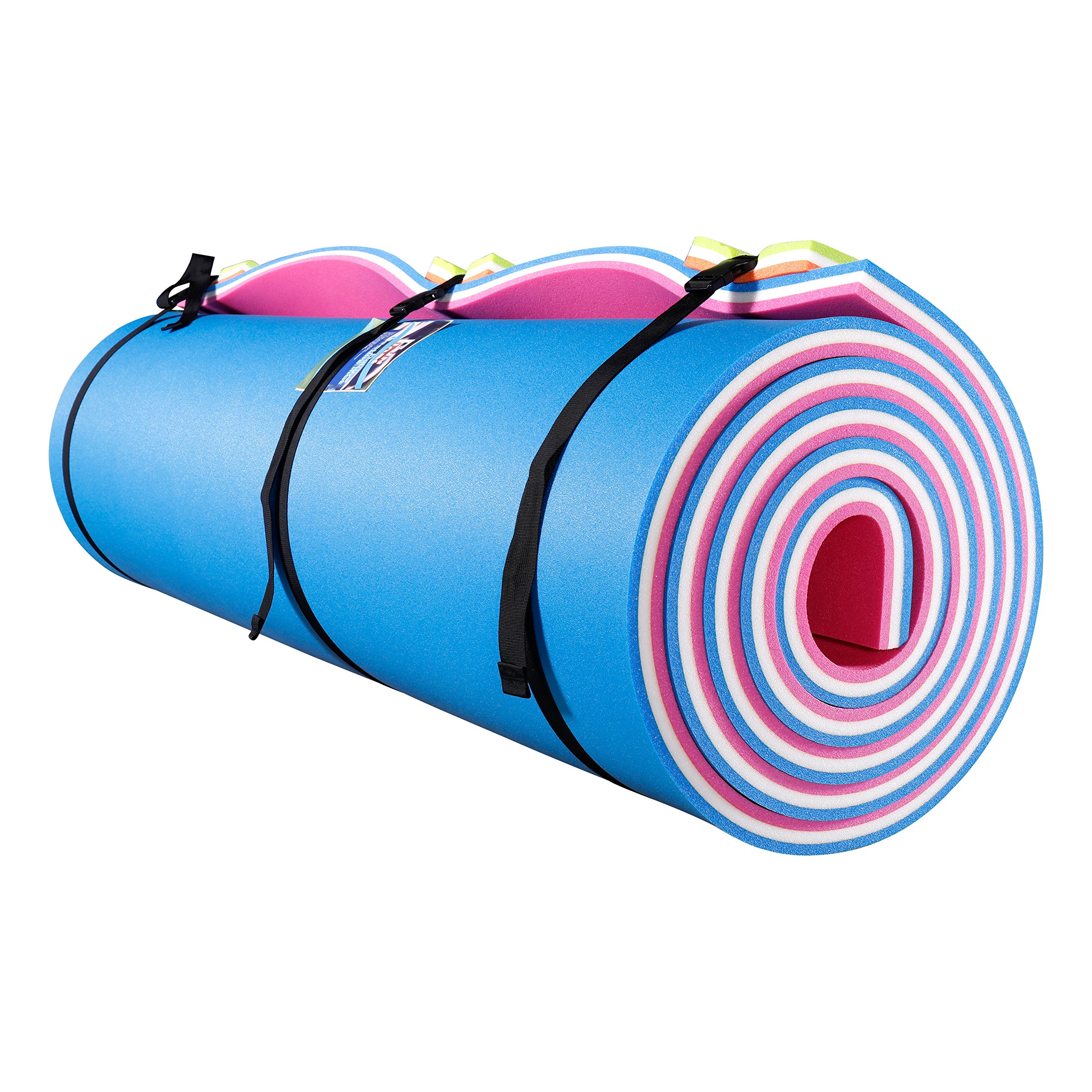 Premium Floating Water Mat - Large Swim Island & Aqua Pad for Pool, Lake, Beach | Relaxation, Water Sports, Parties | Includes Mooring Device & Easy Roll-Up Storage | Perfect for Summer Vacations, Family Fun & Outdoor Recreation