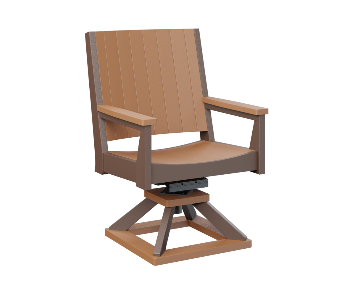 Berlin Gardens Mayhew Swivel Rocker Dining Chair - Comfortable Patio & Outdoor Seating for Restaurants, Gardens, and Decks