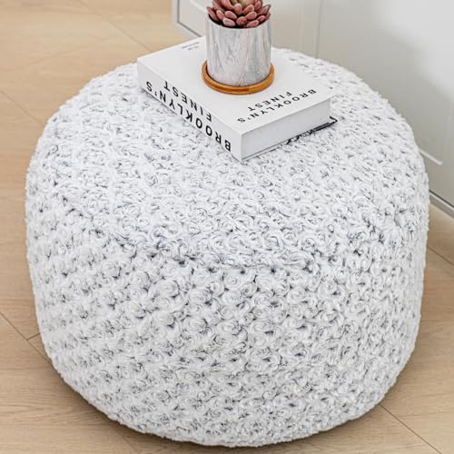 Snow Gray Pouf With Filler