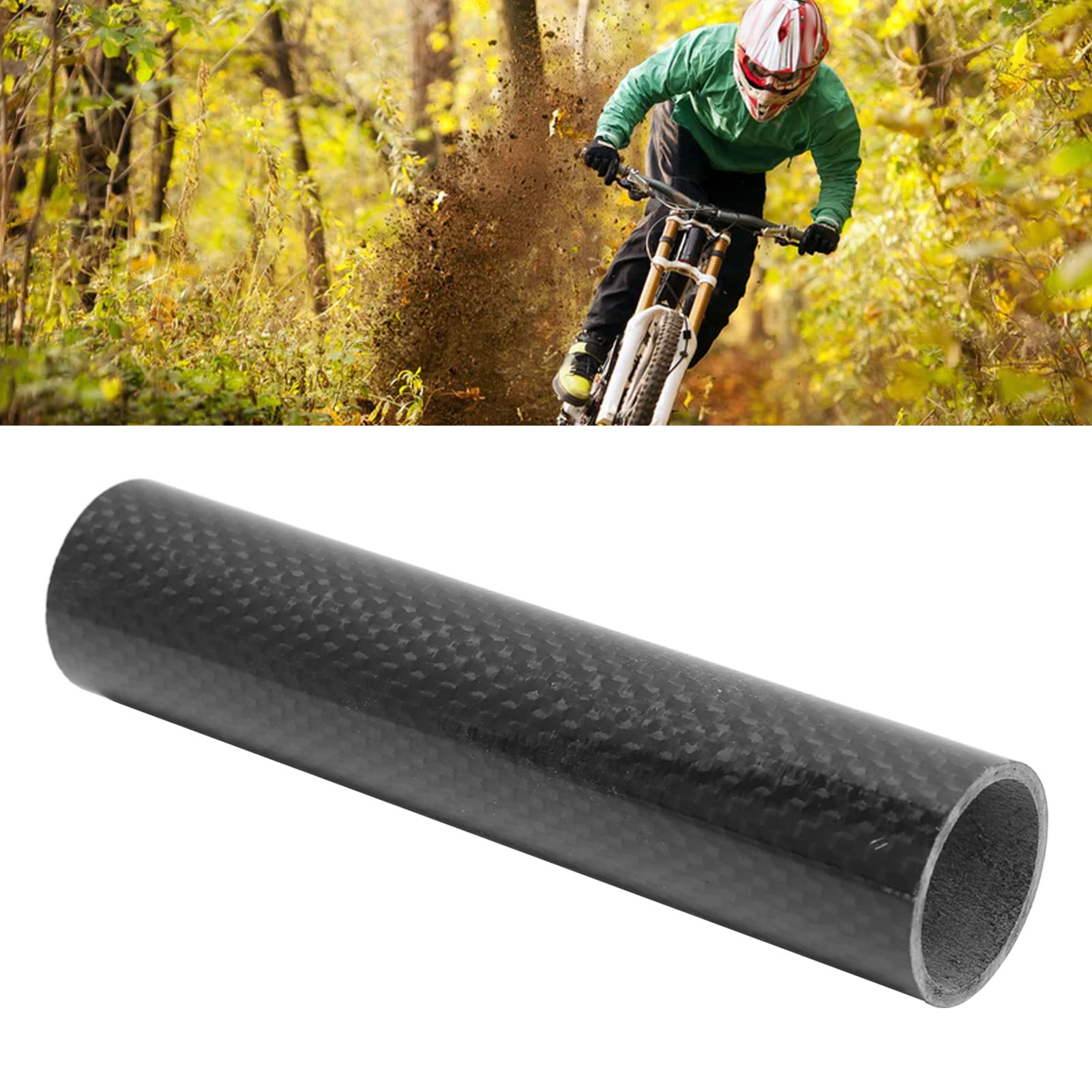 VBESTLIFE Carbon Fiber Headset Spacer - 15cm x 28.6mm Front Fork Washer for Road Bikes | Lightweight & Durable Bike Stem Spacer for Enhanced Cycling Performance | Perfect for Road Bike Maintenance & Upgrades