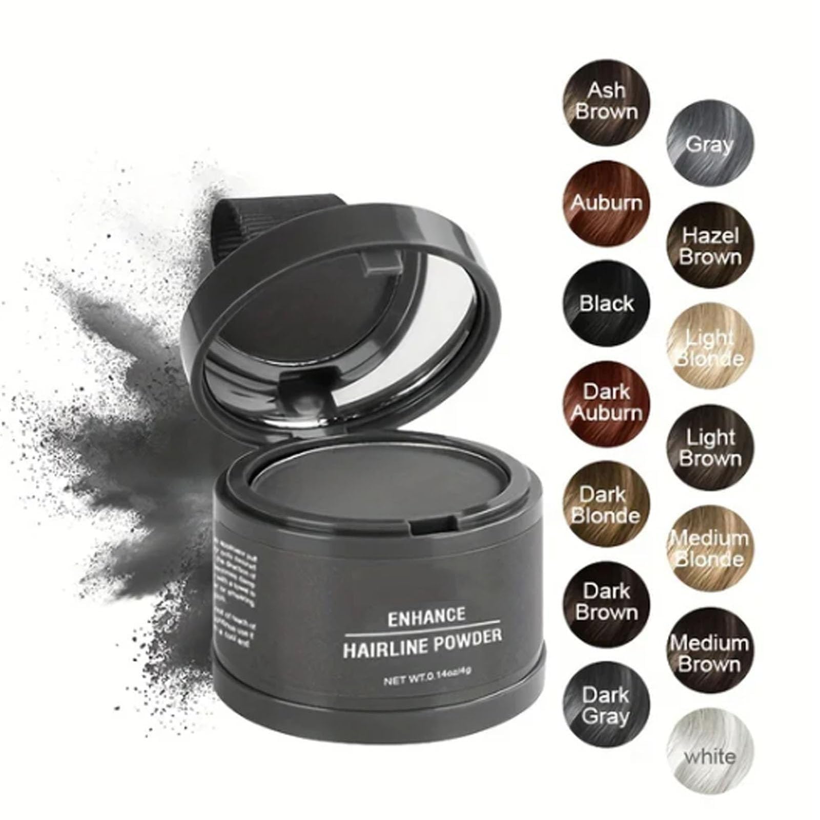 Maychee Hair Shadow Powder - Medium Brown for Hairline Enhancement & Thickening | Natural-Looking Hair Powder for Bald Spots & Thinning Hair | Perfect for Daily Use, Special Occasions & Travel