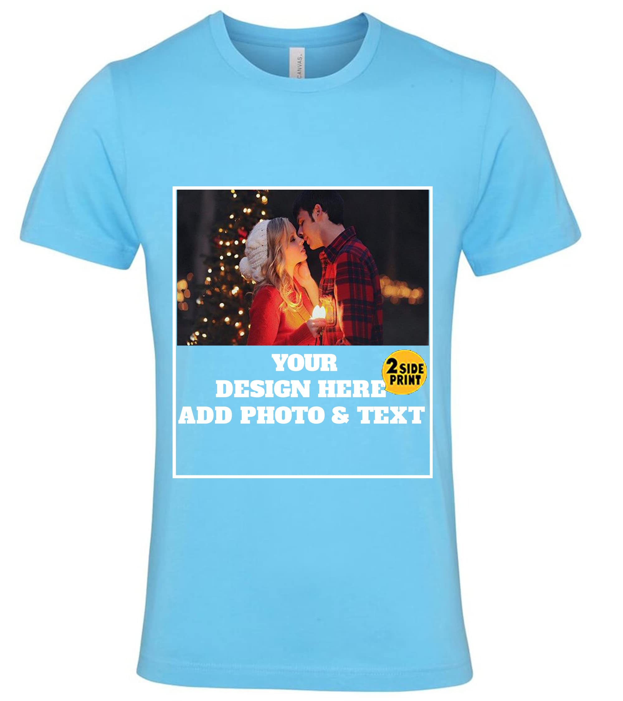 Custom Printed Unisex T-Shirts - Personalized Photo & Text Design on Both Sides - Ultra Soft Cotton for Men & Women - Perfect for Family Reunions, Couple Matching, Gifts & Casual Wear